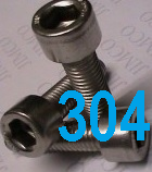 8mm Diameter Socket Head Cap Screws Stainless Steel Grade 304