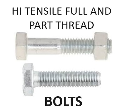 High Tensile Bolts, SS Nuts