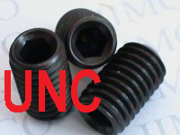 UNC  Imperial High Tensile Grub Screws / Socket Set Screws Black